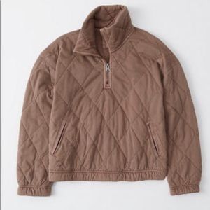 Abercrombie & Fitch quarter zip quilted pull over